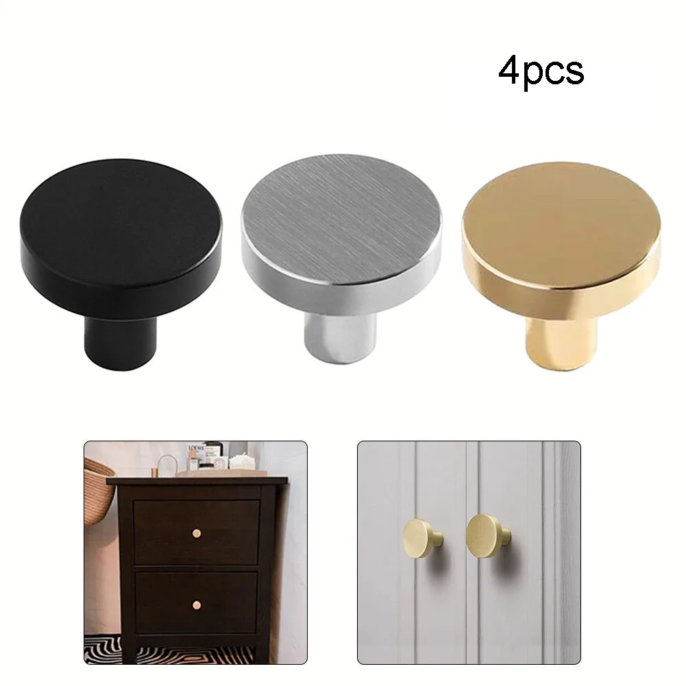 Round Cabinet Pulls Drawer Handle Single Hole Metal Handle Cabinet Drawer Knobs Kitchen Cupboard Door Furniture Hardware - Image 4