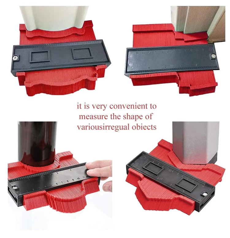 Profile Contour Gauge line Copier Ruler Cutting template Construction Woodworking Measuring instrument ceramic Tiling tiles tool - Image 15