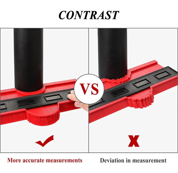 Profile Contour Gauge line Copier Ruler Cutting template Construction Woodworking Measuring instrument ceramic Tiling tiles tool - Image 12