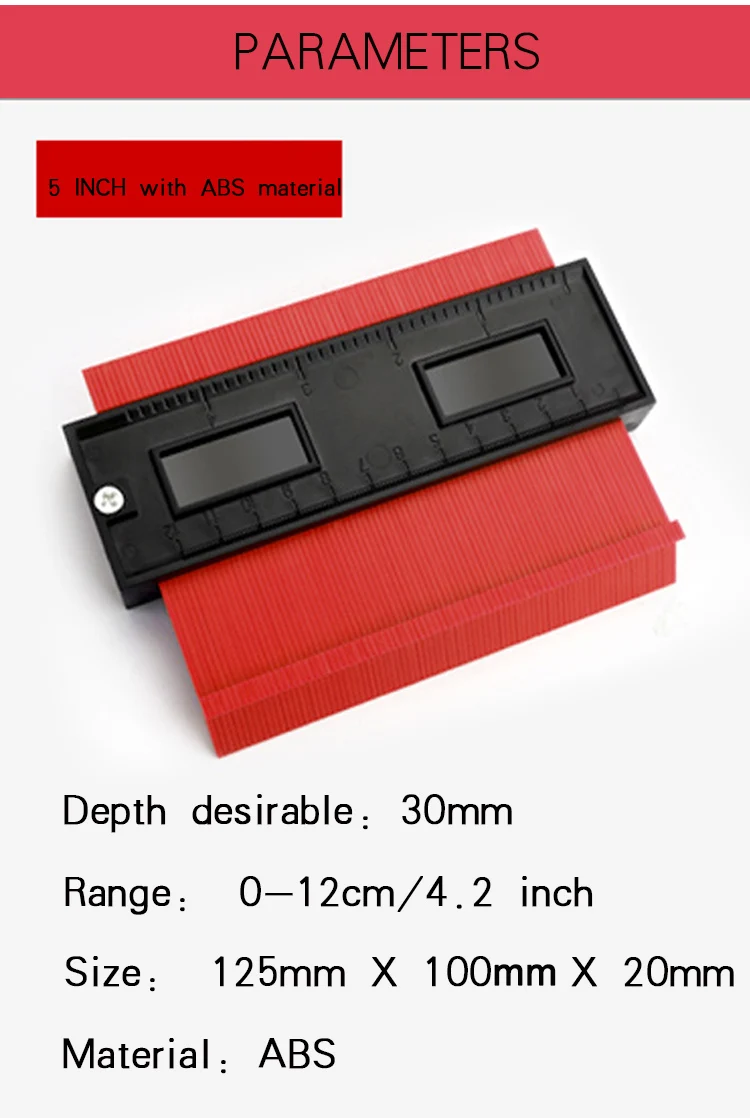 Profile Contour Gauge line Copier Ruler Cutting template Construction Woodworking Measuring instrument ceramic Tiling tiles tool - Image 13
