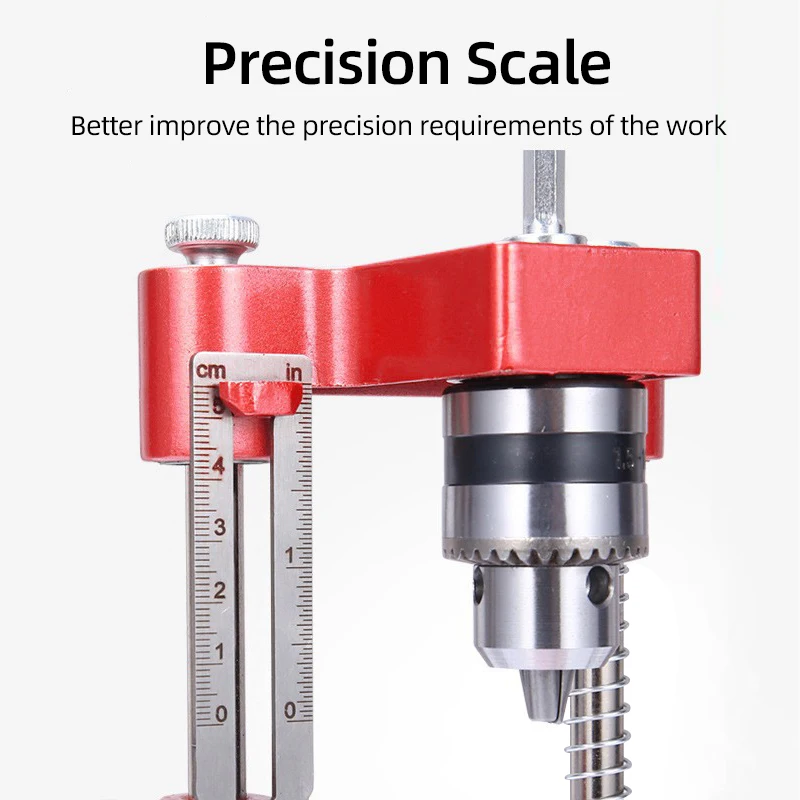 Woodworking Drill Locator Drilling Jig Punch Locator Holder Drill Guide Fixture with Scale Precise Positioner Woodworking Tool - Image 5