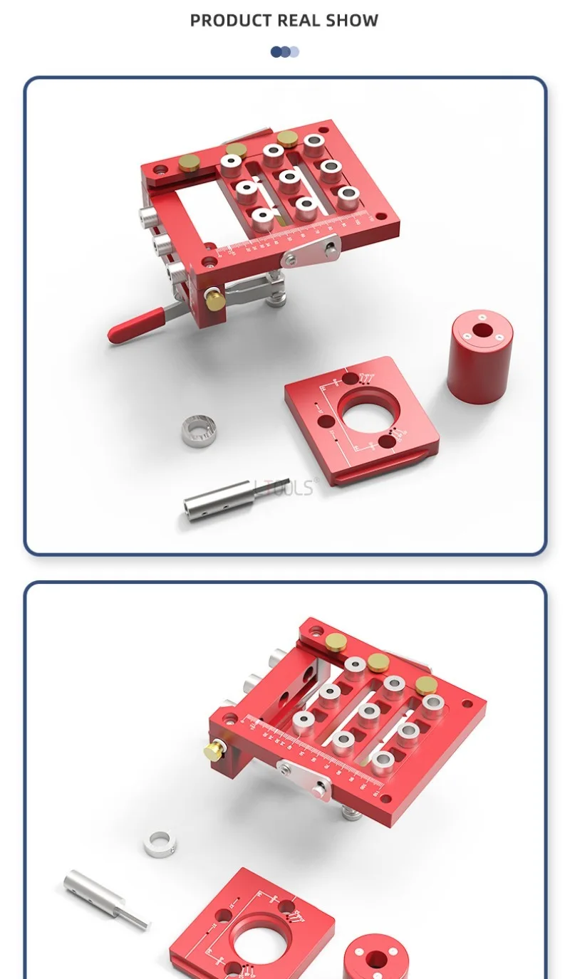 Heavy Duty Punching Locator Woodworking 3-in-1 Hinge Positioning Puncher Multifunctional Furniture Connector Punching DIY Tools - Image 11