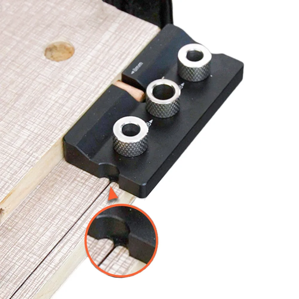 Woodworking 3 In 1 Doweling Jig Kit -Adjustable Wood Dowel Punch Locator Aluminum Pocket Hole Jig, Cabinet Hole Drill Guide Tool - Image 19