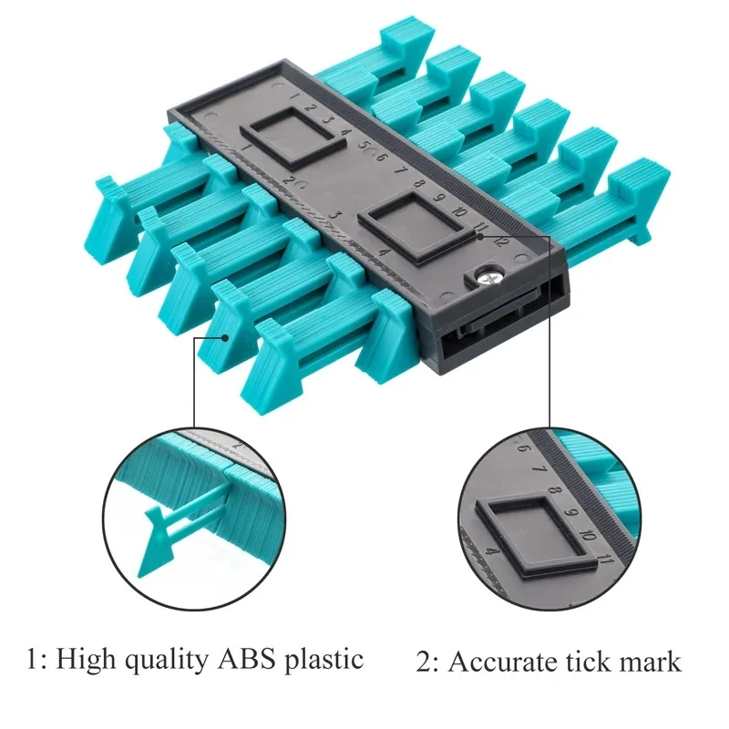 Profile Contour Gauge line Copier Ruler Cutting template Construction Woodworking Measuring instrument ceramic Tiling tiles tool - Image 5