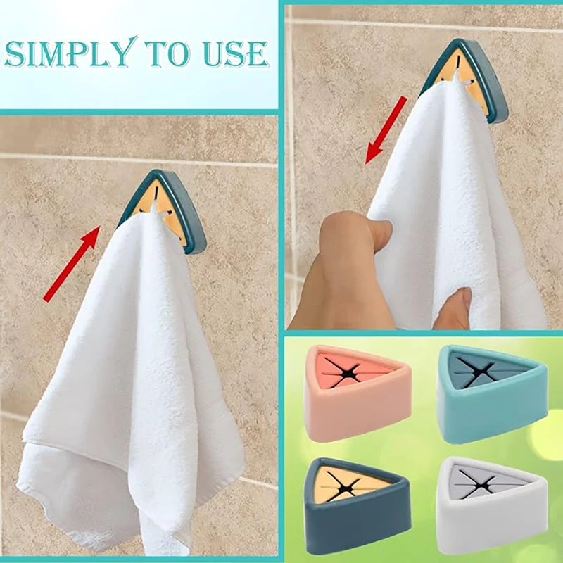 Towel Plug Holder Bathroom Towels Storage Organizer Rack Cap Punch Free Wash Cloth Clip Home Accessories Bathroom Decor Tool - Image 6