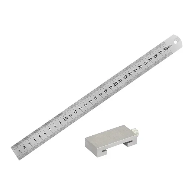 New Protable Accurate positioning Woodworking Tools Carpentry Steel Ruler Positioning Limit Block Measuring Marking Gauge - Image 9