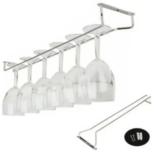 New Red Wine Glass Goblets Hanger Rack Upside Down Stemware Home Bar Pub Holder Stainless Steel Shelf Organizer