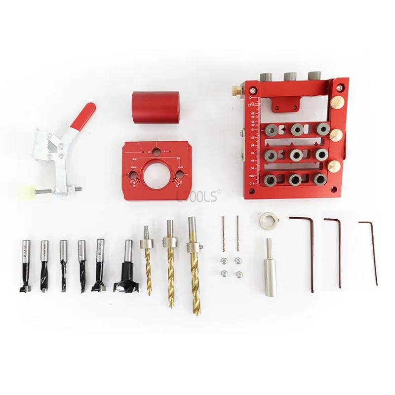 Heavy Duty Punching Locator Woodworking 3-in-1 Hinge Positioning Puncher Multifunctional Furniture Connector Punching DIY Tools - Image 8