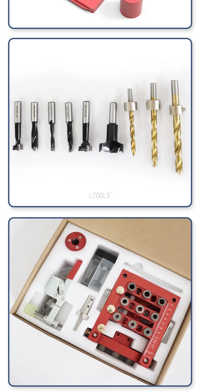 Heavy Duty Punching Locator Woodworking 3-in-1 Hinge Positioning Puncher Multifunctional Furniture Connector Punching DIY Tools - Image 12